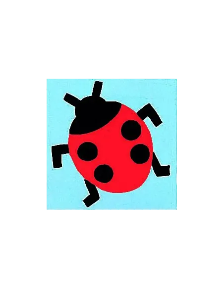 Kit canevas : 20x20 cm, Coccinelle