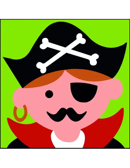 Kit canevas : 20x20 cm, Capitaine