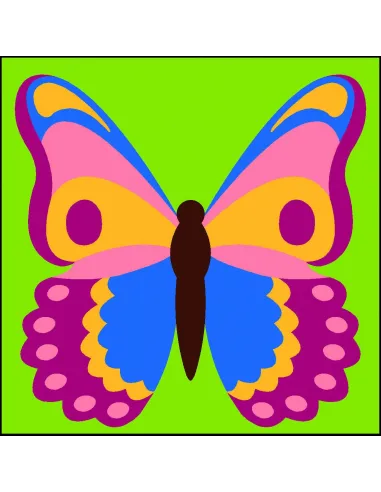 Kit canevas : 20x20 cm, Papillon