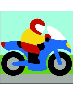 Kit canevas : 20x20 cm, Moto