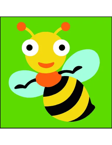 Kit canevas : 20x20 cm, Abeille