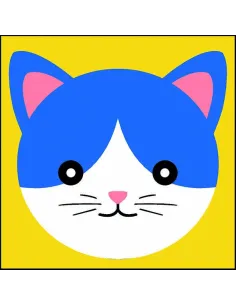 Kit canevas : 20x20 cm, N17-chat
