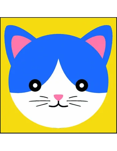 Kit canevas : 20x20 cm, N17-chat