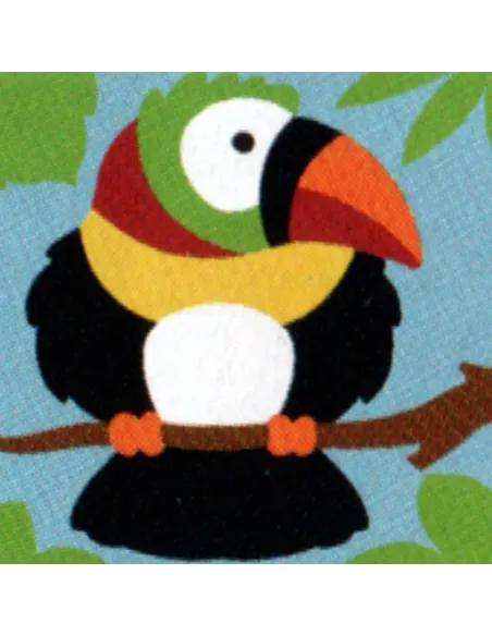 Kit canevas : 20x20 cm, N19 - toucan -  kit soudan