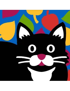 Kit canevas : 20x20 cm, N19 - chat -  kit soudan