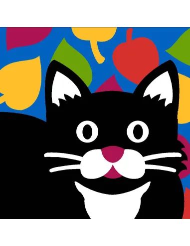 Kit canevas : 20x20 cm, N19 - chat -  kit soudan