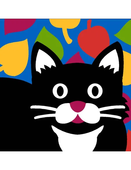 Kit canevas : 20x20 cm, N19 - chat -  kit soudan