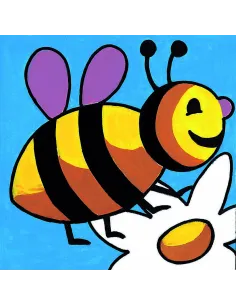 Kit canevas : 20x20 cm, Abeille