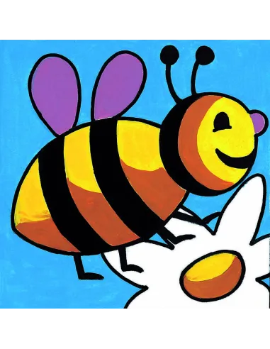 Kit canevas : 20x20 cm, Abeille