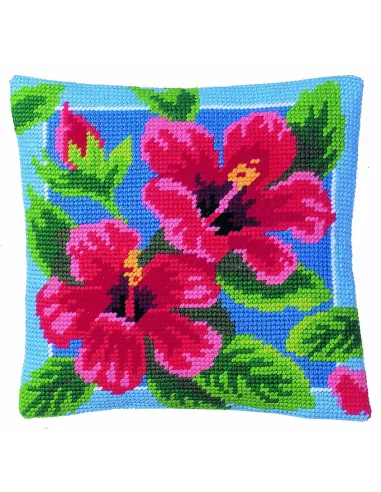Kit coussin : 50x50 cm, Hibiscus