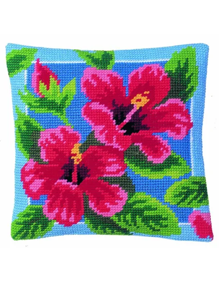 Kit coussin : 50x50 cm, Hibiscus
