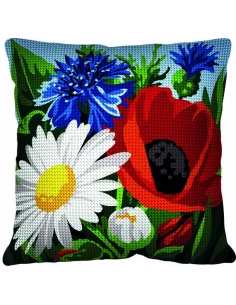 Kit coussin : 50x50 cm, Bouquet champêtre