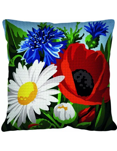 Kit coussin : 50x50 cm, Bouquet champêtre