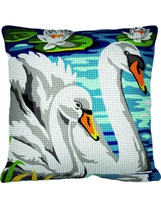 Kit coussin : 50x50 cm, Les cygnes