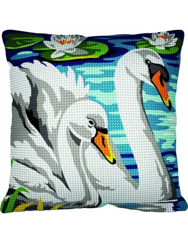 Kit coussin : 50x50 cm, Les cygnes