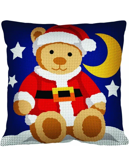 Kit coussin : 50x50 : N18 - ourson de noël kit - coussin