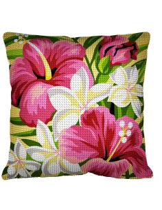 Kit coussin : 50x50 : N20 -branche exotique- coussin