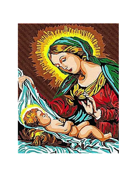 Kit canevas : 20x25 cm,Vierge : blanc