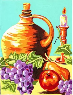 Kit canevas : 20x25 cm, blanc