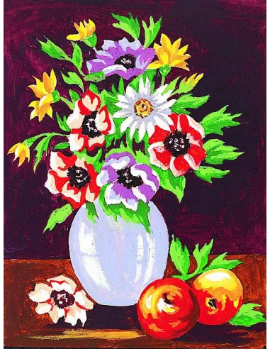 Kit canevas : 20x25 cm, blanc