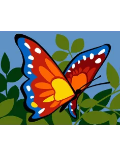 Kit canevas : 20x25 cm, N18 - papillon