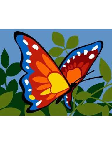 Kit canevas : 20x25 cm, N18 - papillon