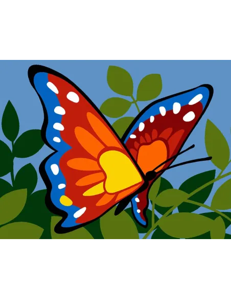 Kit canevas : 20x25 cm, N18 - papillon