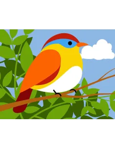 Kit canevas : 20x25 cm, N18 - oiseau