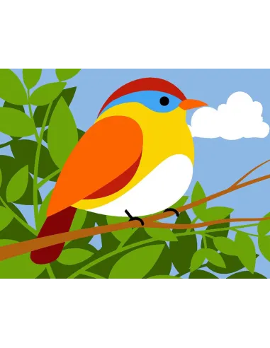 Kit canevas : 20x25 cm, N18 - oiseau
