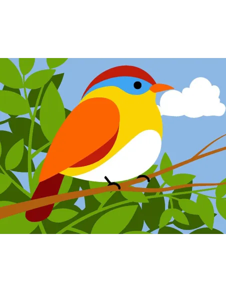 Kit canevas : 20x25 cm, N18 - oiseau