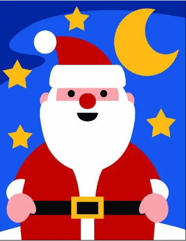 Kit canevas : 20x25 cm, N18 - père noël