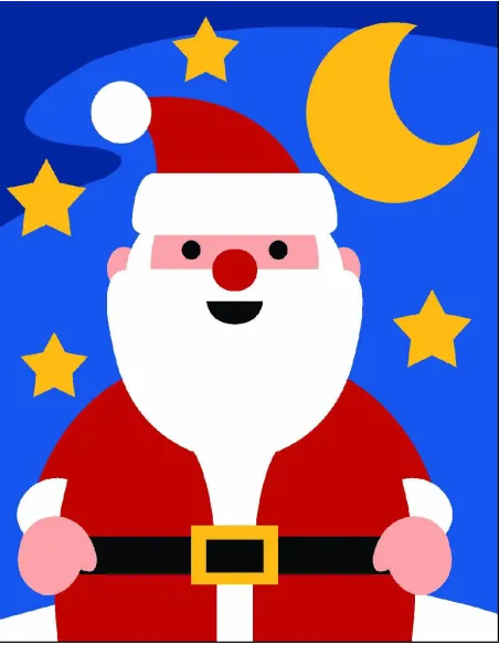 Kit canevas : 20x25 cm, N18 - père noël