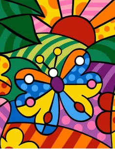 Kit canevas : 20x25 cm, N18 - campagne