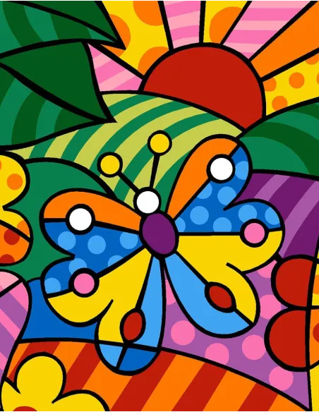 Kit canevas : 20x25 cm, N18 - campagne