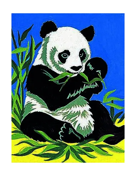 Kit canevas : 20x25 cm, Panda