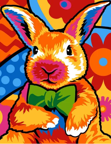 Kit canevas : 20x25 cm, N20 - lapin  
