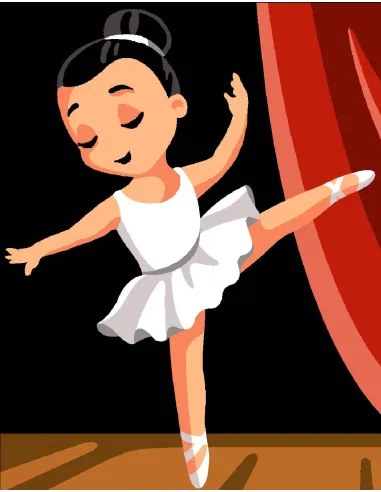 Kit canevas : 20x25 cm, N20 - danseuse