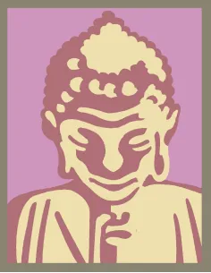 Kit canevas : 20x25 cm, N21 - bouddha