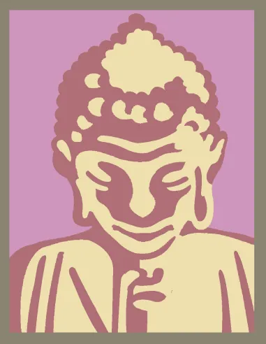 Kit canevas : 20x25 cm, N21 - bouddha