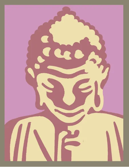 Kit canevas : 20x25 cm, N21 - bouddha