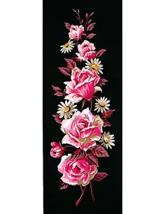 Canevas : 25x60 cm, Roses roses