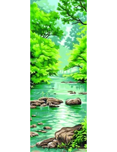 Canevas : 25x60 cm, La rivière