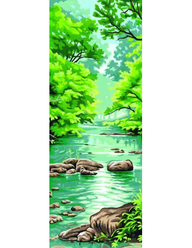 Canevas : 25x60 cm, La rivière