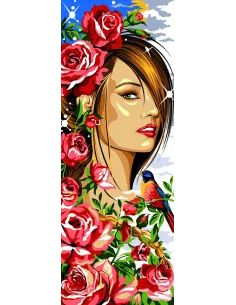 Canevas : 25x60 cm, Rêve rose