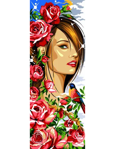 Canevas : 25x60 cm, Rêve rose