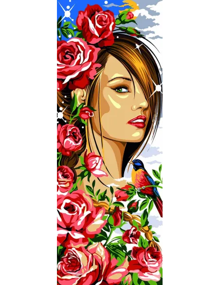 Canevas : 25x60 cm, Rêve rose