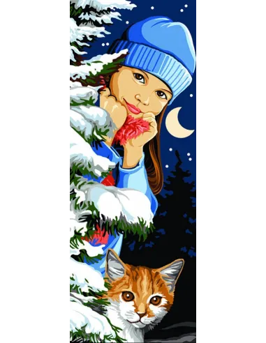 Canevas : 25x60 cm, Cache-cache d'hiver