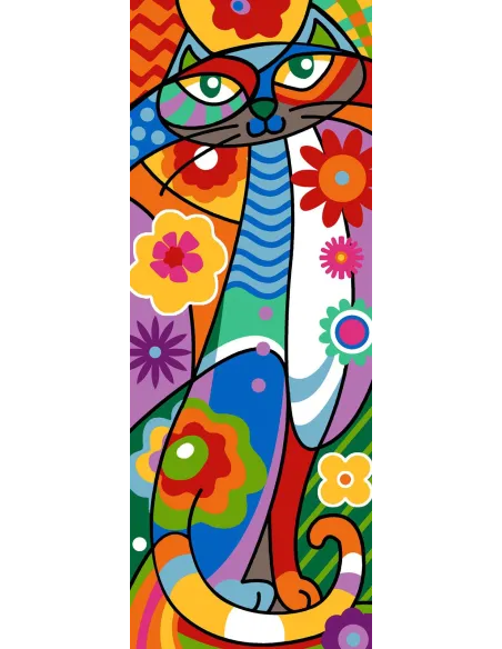 Canevas : 25x60 cm, N18 félin