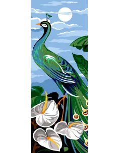 Canevas : 25x60 cm, N18 - paon