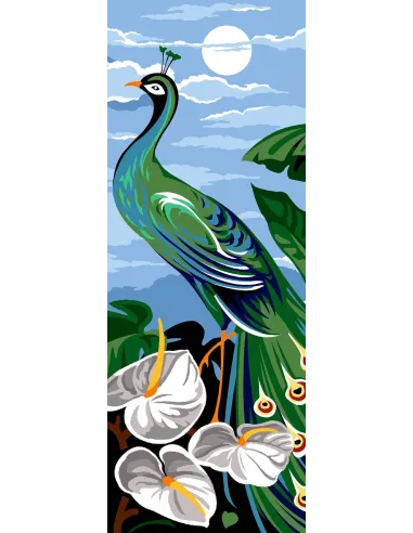 Canevas : 25x60 cm, N18 - paon